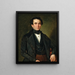 Portrait eines Gentlemans - Andreas Hall — gerahmtes Bild an der Wand
