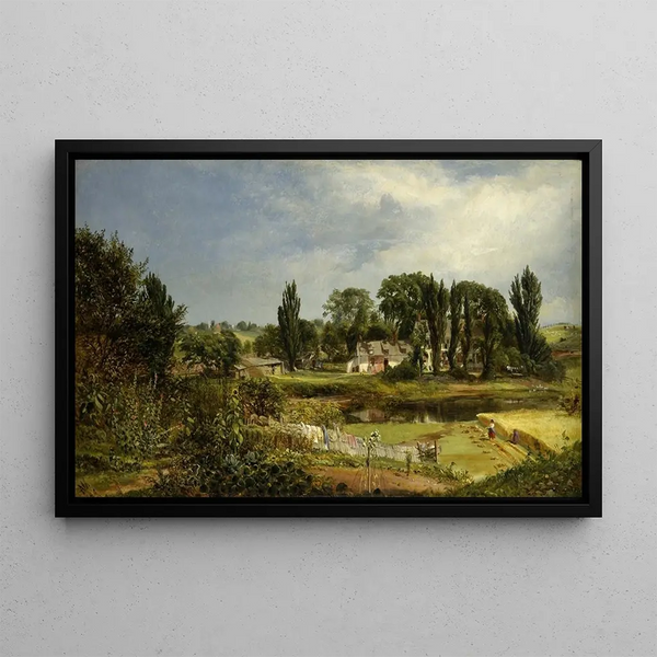 Ferme de Long Island, étude de la nature (conflikt de cas) - Andrew W Warren — gerahmtes Bild an der Wand