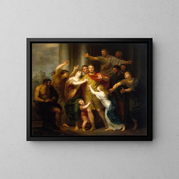 Der Rückkehr von Regulus nach Karthago - Andries Cornelis Lens — gerahmtes Bild an der Wand