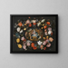 Anbetung der Hirten umgeben von einer Blumenkranz - Andries Snellinck — gerahmtes Bild an der Wand