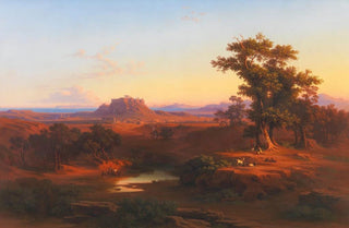 Andrs Mark - Shepherds In A Bucolic Athenean Landscape With The Acropolis And Piraeus Beyond.webp