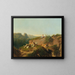 Landschaft im Süden mit Ziegen und einem Hirten - András Mark — gerahmtes Bild an der Wand