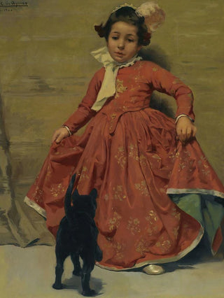 Andrs Parlad y Heredia - Girl dancing for her cat.webp