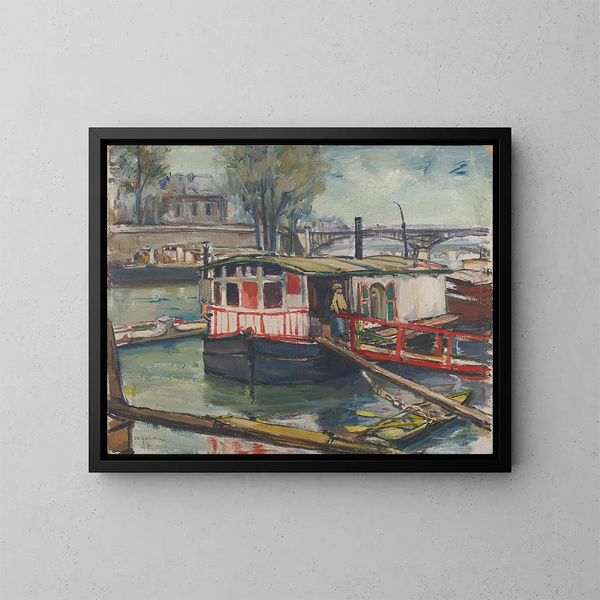 Pesumajad an der Seine - Andrus Johani — gerahmtes Bild an der Wand