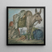 Eselbalken mit Gemüse dahinter, vor dem David und Abigail stehen - David Humbert de Superville — gerahmtes Bild an der Wand