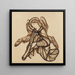 Engel spielend mit einer Horn - Sir Edward Coley Burne-Jones — gerahmtes Bild an der Wand