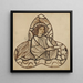 Engel, der den Mond hält - Sir Edward Coley Burne-Jones — gerahmtes Bild an der Wand