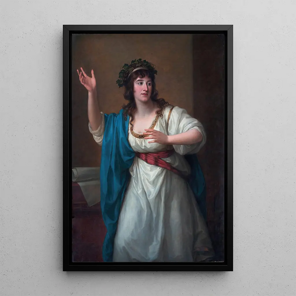 Portrait der virtuosen improvisierenden Teresa Bandettini-Landucci aus Lucca - Angelica Kauffman — gerahmtes Bild an der Wand