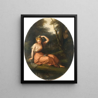 Angelica Kauffmann - Silvia decorating herself with flowers while observed by Daphne.webp