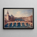 Das Brückentor am Change, der Palais de la Conciergerie und die Seine in Richtung des heutigen 1. Arrondissements - Angelo Garbizza — gerahmtes Bild an der Wand