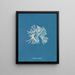 Rhodoménie sobolifera - Anna Atkins — gerahmtes Bild an der Wand
