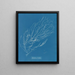 Rhizodes de Sporochnus - Anna Atkins — gerahmtes Bild an der Wand