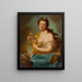 Selbstporträt in Flore - Anna Dorothea Therbusch — gerahmtes Bild an der Wand