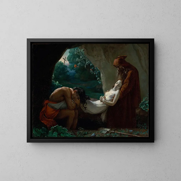 Beerdigung von Atala - Anne-Louis Girodet-Trioson — gerahmtes Bild an der Wand