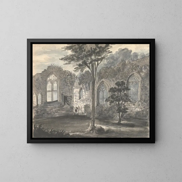 Abtei in Birkenhead 1830 - Anne Rushout — gerahmtes Bild an der Wand