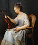Portrait einer Geigerin - Anne Vallayer-Coster — Ansicht des Kunstwerks
