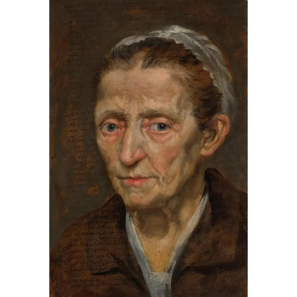 Kopf einer Frau - Annibale Carracci — gerahmtes Bild an der Wand