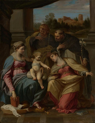 Annibale Carracci - Madonna and Child with Saints Lucy Dominic and Louis of France.webp