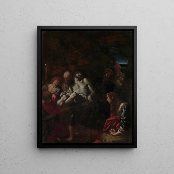 L'enterrement du Christ - Annibale Carracci — gerahmtes Bild an der Wand