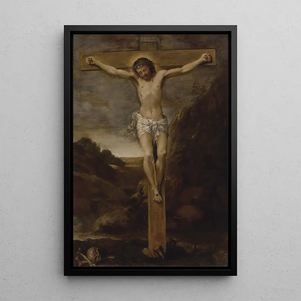Die Kreuzigung - Annibale Carracci — gerahmtes Bild an der Wand