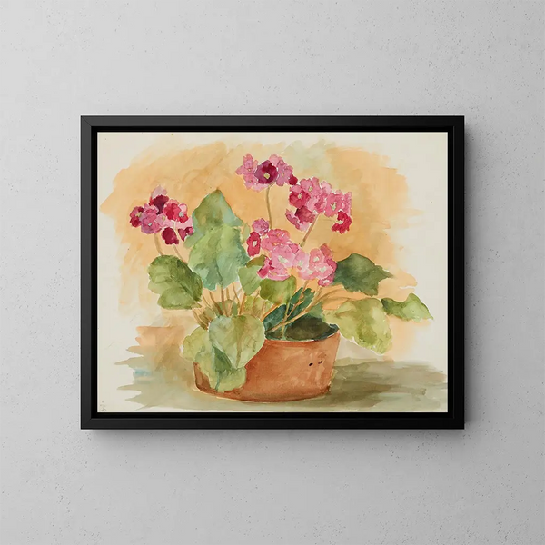 Naturmorte mit Blumen - Anny Dollschein — gerahmtes Bild an der Wand