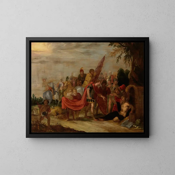 Alexandre und Diogène - Anonym — gerahmtes Bild an der Wand