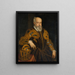 Alphonse II d'Este 1533-1597 Herzog von Ferrara - Anonym — gerahmtes Bild an der Wand