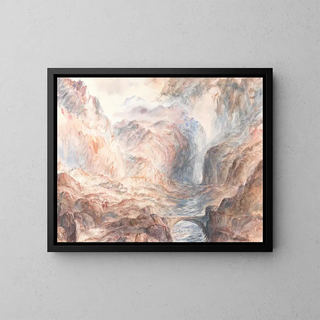 Anonymous - Alpine Landscape with Figures and Bridge.webp