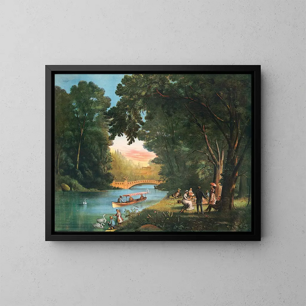 Central Park - Anonyme — gerahmtes Bild an der Wand