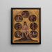 Der Christus sitzend auf dem kalten Stein und andere Szenen der Passion - Anonym — gerahmtes Bild an der Wand