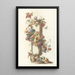 Reproduktion des Gemäldes Vase cylindrique avec couronne de fleurs - Anonyme