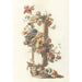 Reproduktion des Gemäldes Vase cylindrique avec couronne de fleurs - Anonyme