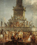 Embrasement des Thrones von Louis-Philippe auf dem Place de la Bastille am 24. Februar 1848 - Anonym — Ansicht des Kunstwerks