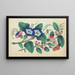 Blumen mit Schmetterling - Anonym — gerahmtes Bild an der Wand