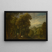 Landschaftsbild mit Kutsche - Anonym — gerahmtes Bild an der Wand