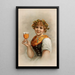 Kellnerin Deutsche - Anonym — gerahmtes Bild an der Wand