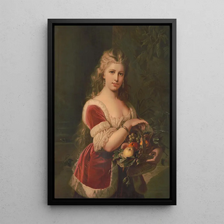 Anonymous - Girl holding basket of fruit.webp