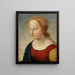 Kopf der Madonna der Schönen Gärtnerin - Anonym — gerahmtes Bild an der Wand