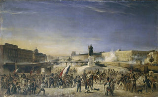Anonymous - Lattaque du Louvre le 29 juillet 1830 vue du PontNeuf.webp