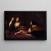 Marthe rügt ihre eitle Schwester Maria Magdalena - Anonym — gerahmtes Bild an der Wand