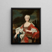 Portrait von Maria Bárbara de Braganza, Königin von Spanien - Anonym — gerahmtes Bild an der Wand