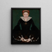 Portrait einer edlen Frau - Anonym — gerahmtes Bild an der Wand