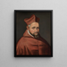 Portrait des Kardinals Robert Bellarmin - Anonym — gerahmtes Bild an der Wand