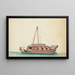 Jonque de fret fluvial - Anonyme — gerahmtes Bild an der Wand