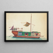 Jonque fluviale de passagers - Anonyme — gerahmtes Bild an der Wand