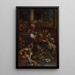 Saint Charles Borromée unter den Pestopfern - Anonym — gerahmtes Bild an der Wand