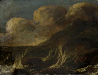 Anonymous - Stormy Sea with Fishermen.webp