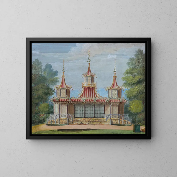Das Tempel des Fischens, Virginia Water, England - Anonym — gerahmtes Bild an der Wand
