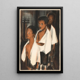 Anonymous - Three Children with White Towels.webp