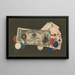 Trompe-l'œil Eine Hand voll mit 2- und 5-Euro-Scheinen - Anonym — gerahmtes Bild an der Wand